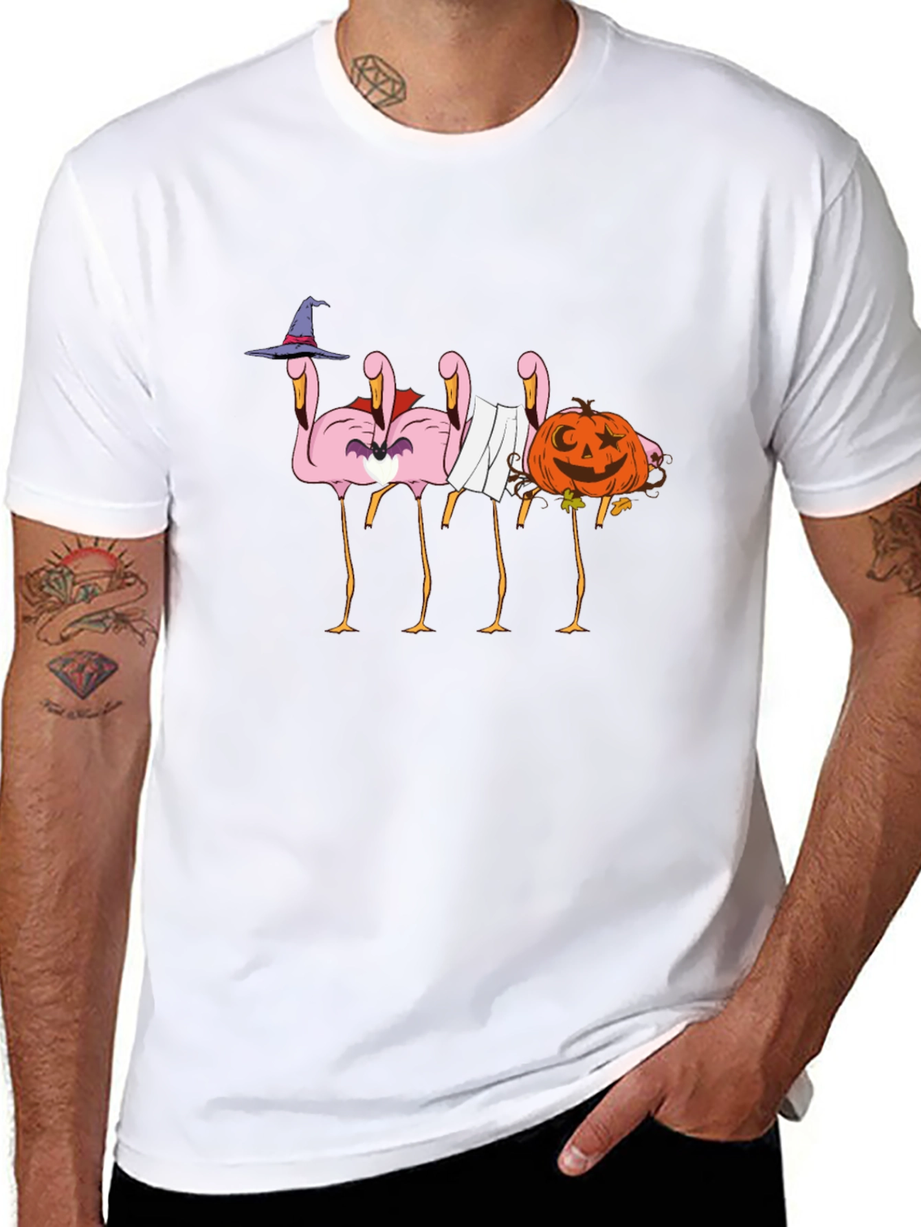Halloween Flamingo T-Shirt - Spooky & Fun!