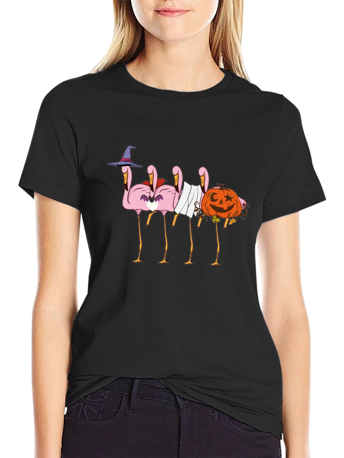 Halloween Flamingo T-Shirt - Spooky & Fun!