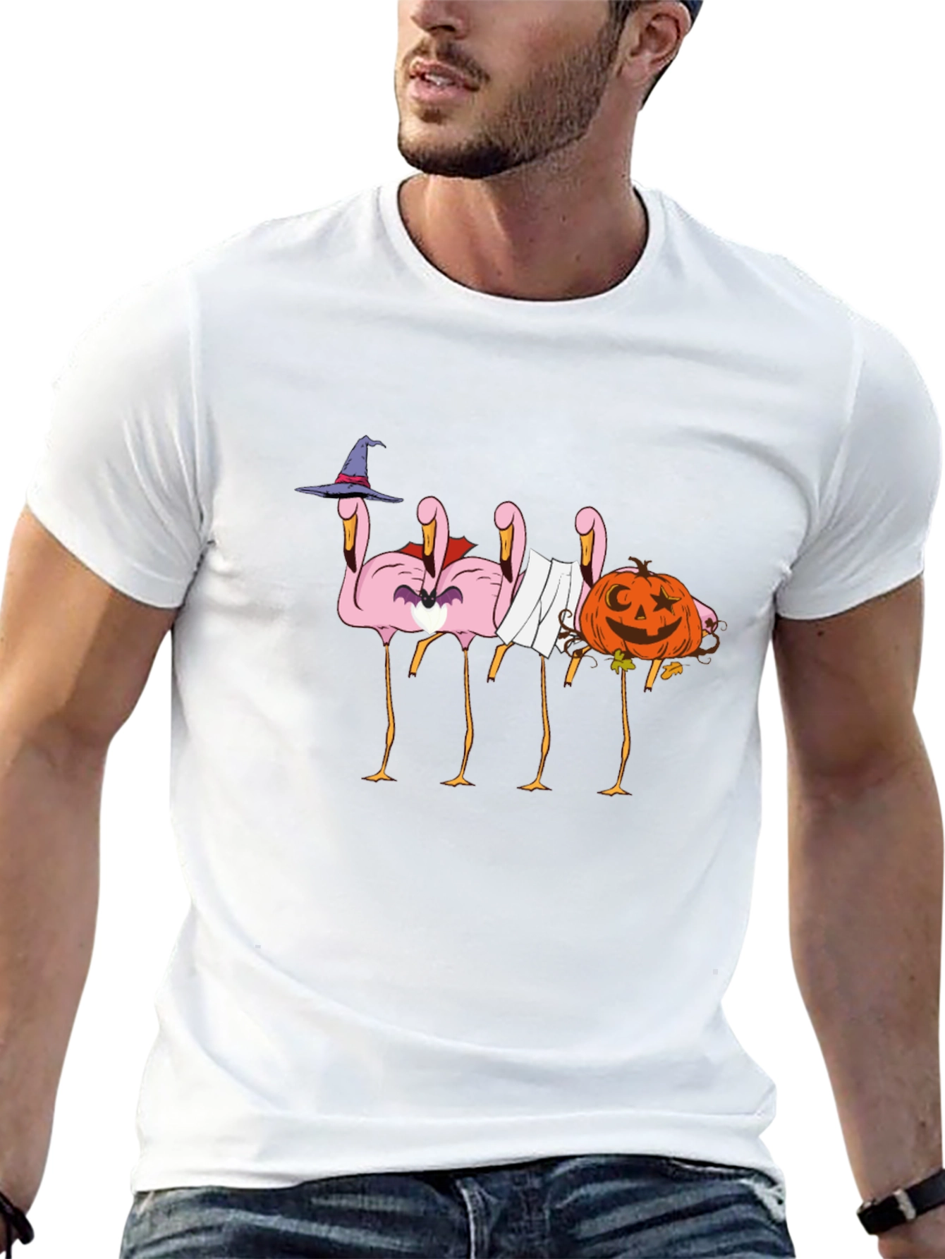 Halloween Flamingo T-Shirt - Spooky & Fun!