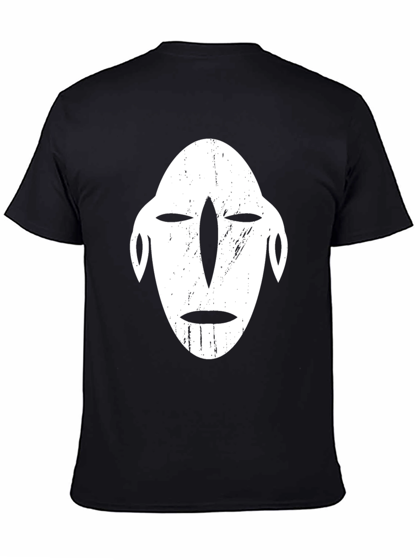Tribal Mask Graphic Black T-Shirt