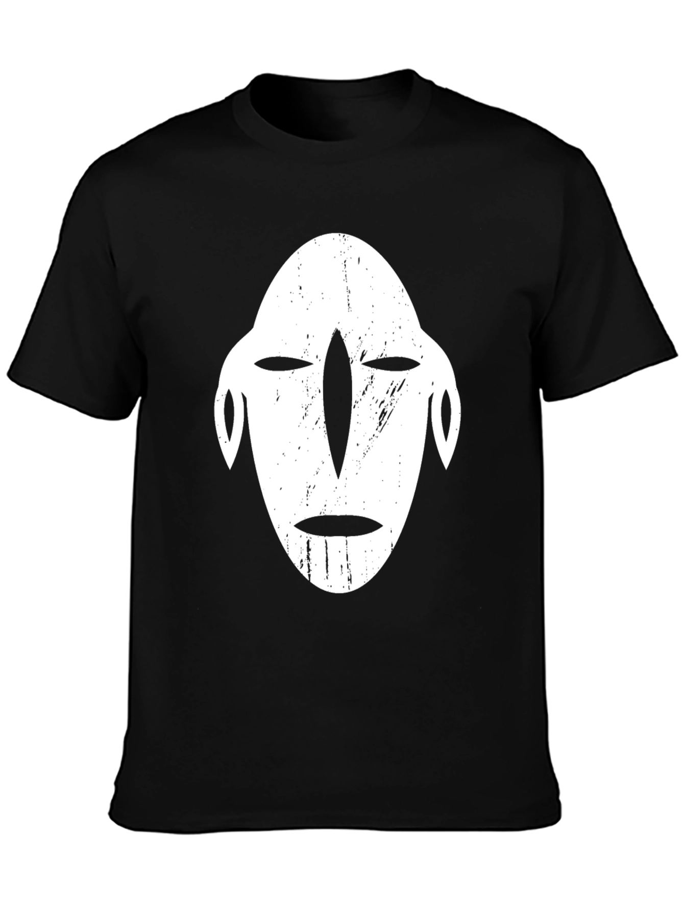 Tribal Mask Graphic Black T-Shirt