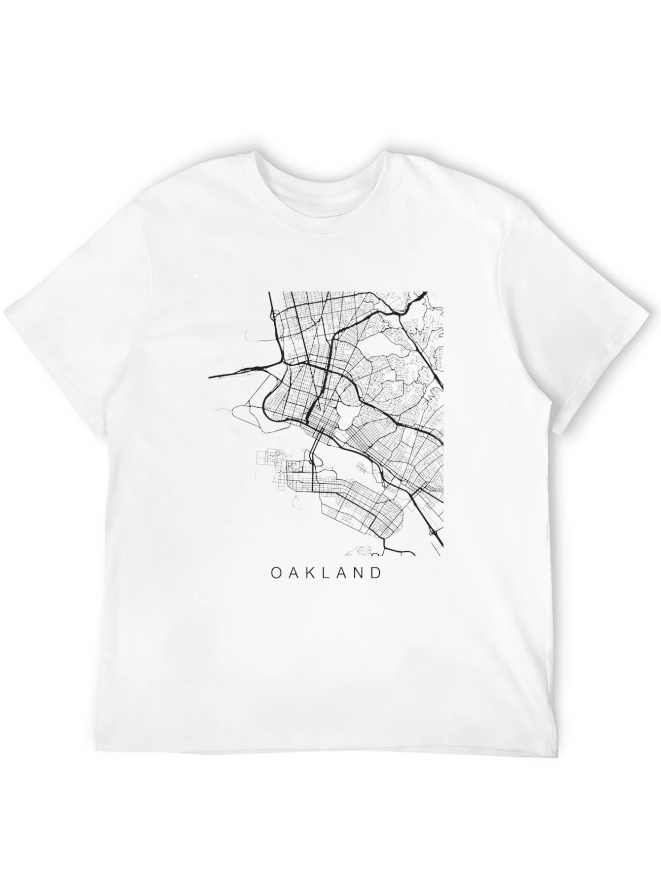 Oakland Map Black Graphic Tee