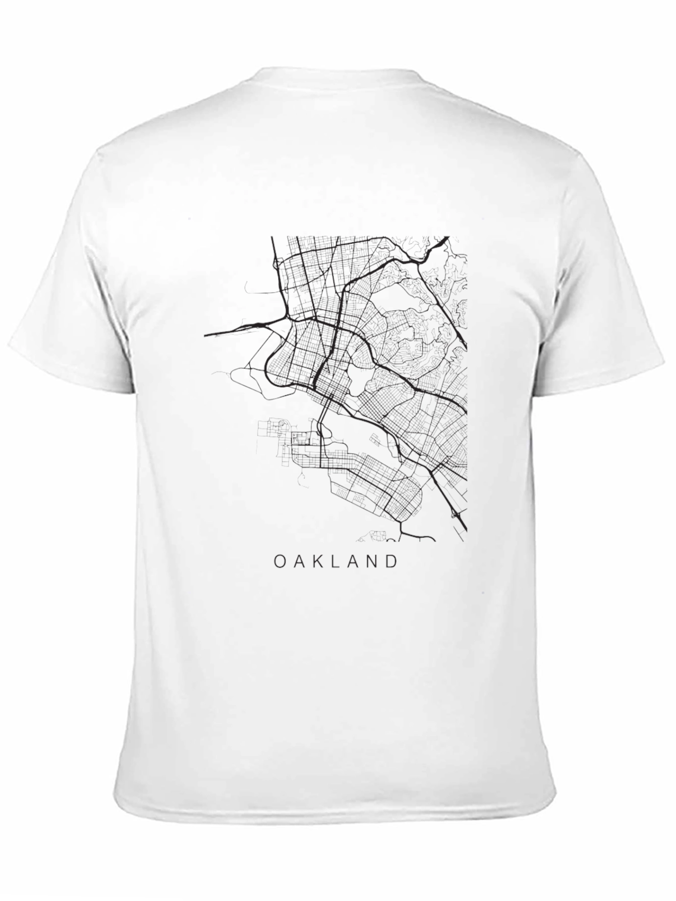Oakland Map Black Graphic Tee