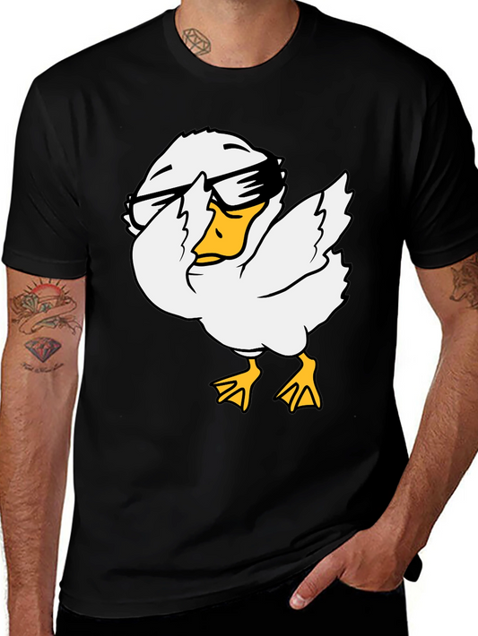 Cool Duck Graphic Tee - Black Cotton T-Shirt