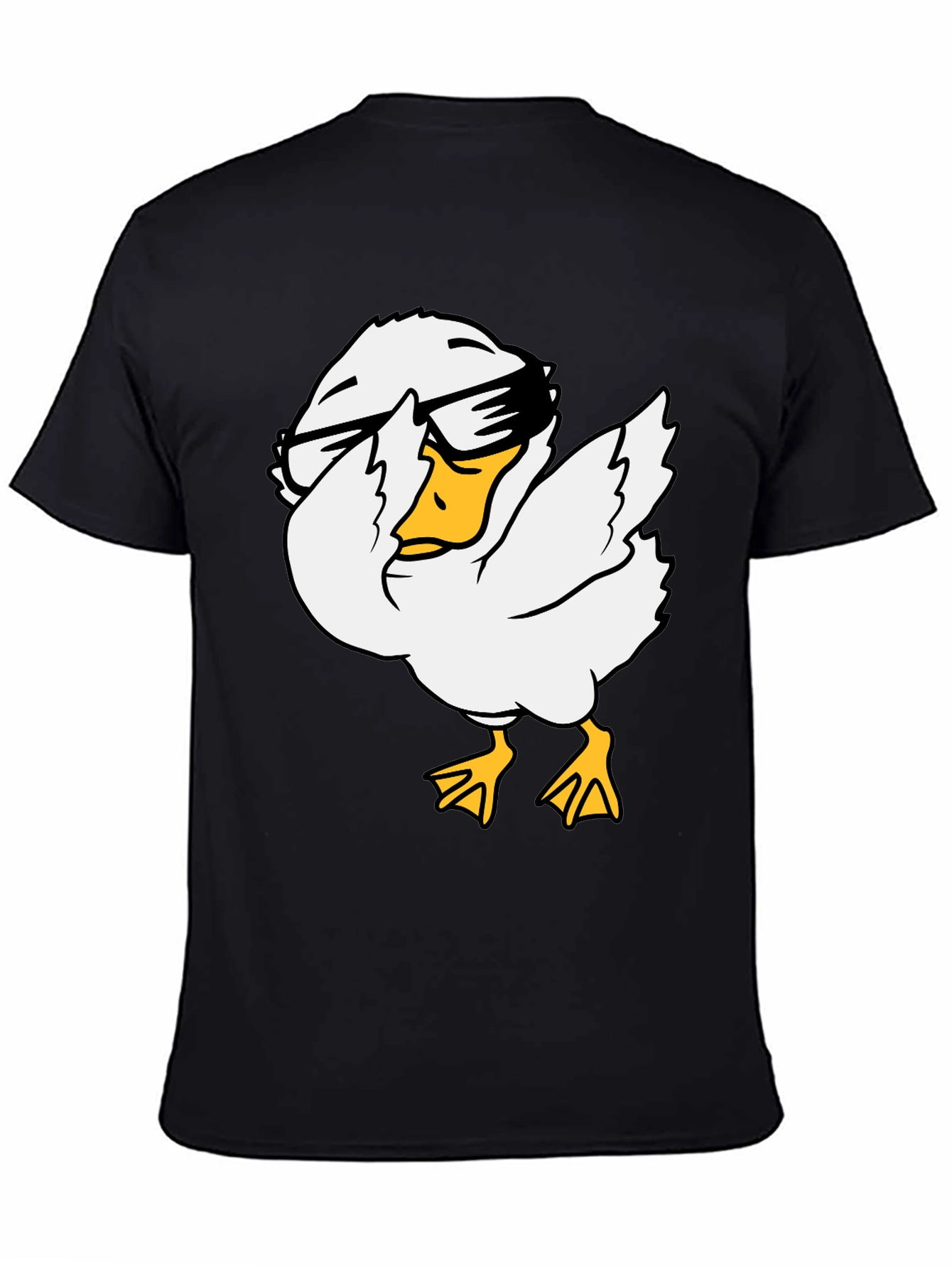 Cool Duck Graphic Tee - Black Cotton T-Shirt