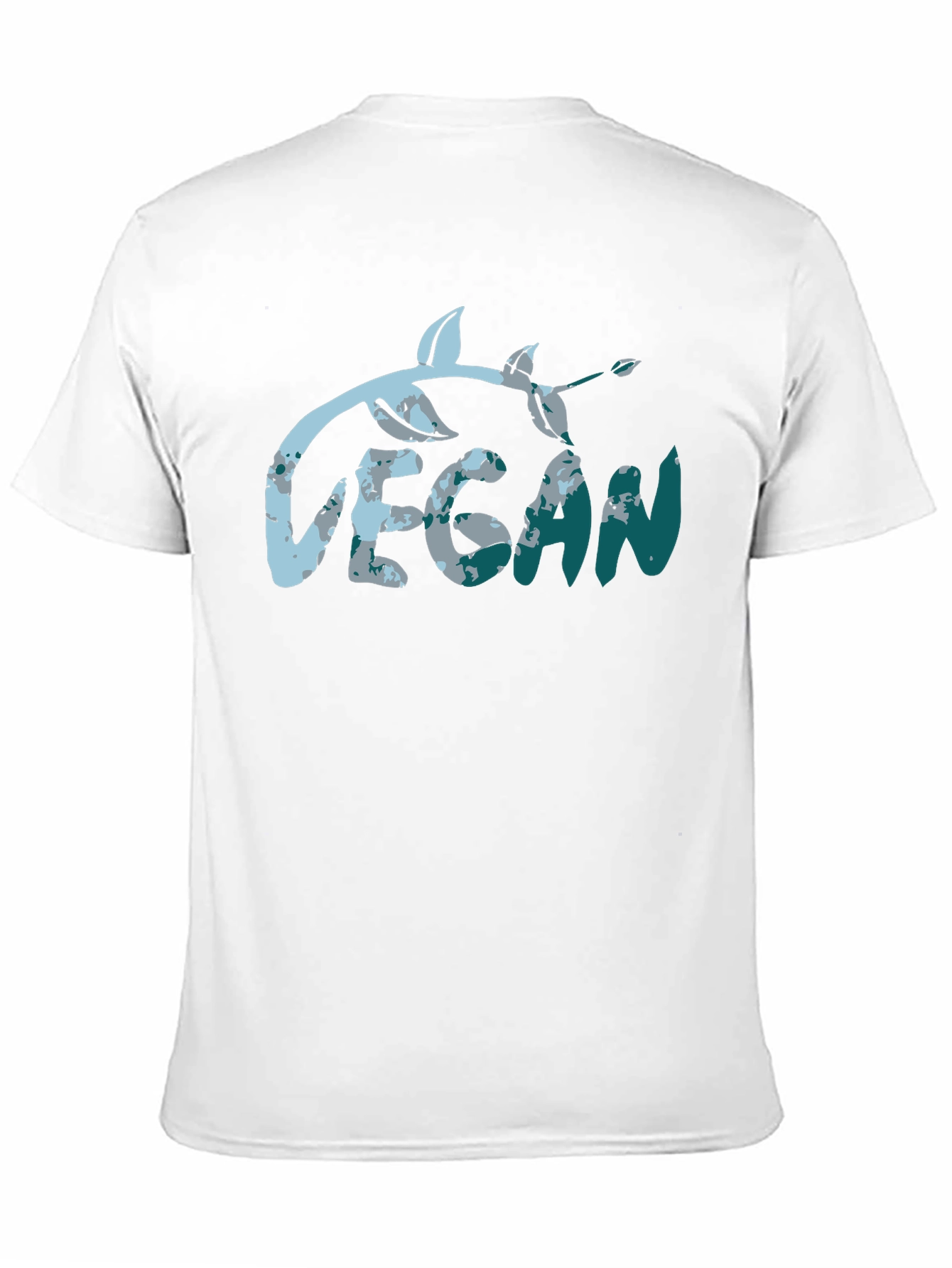 Vegan Leaf Graphic Tee - Black