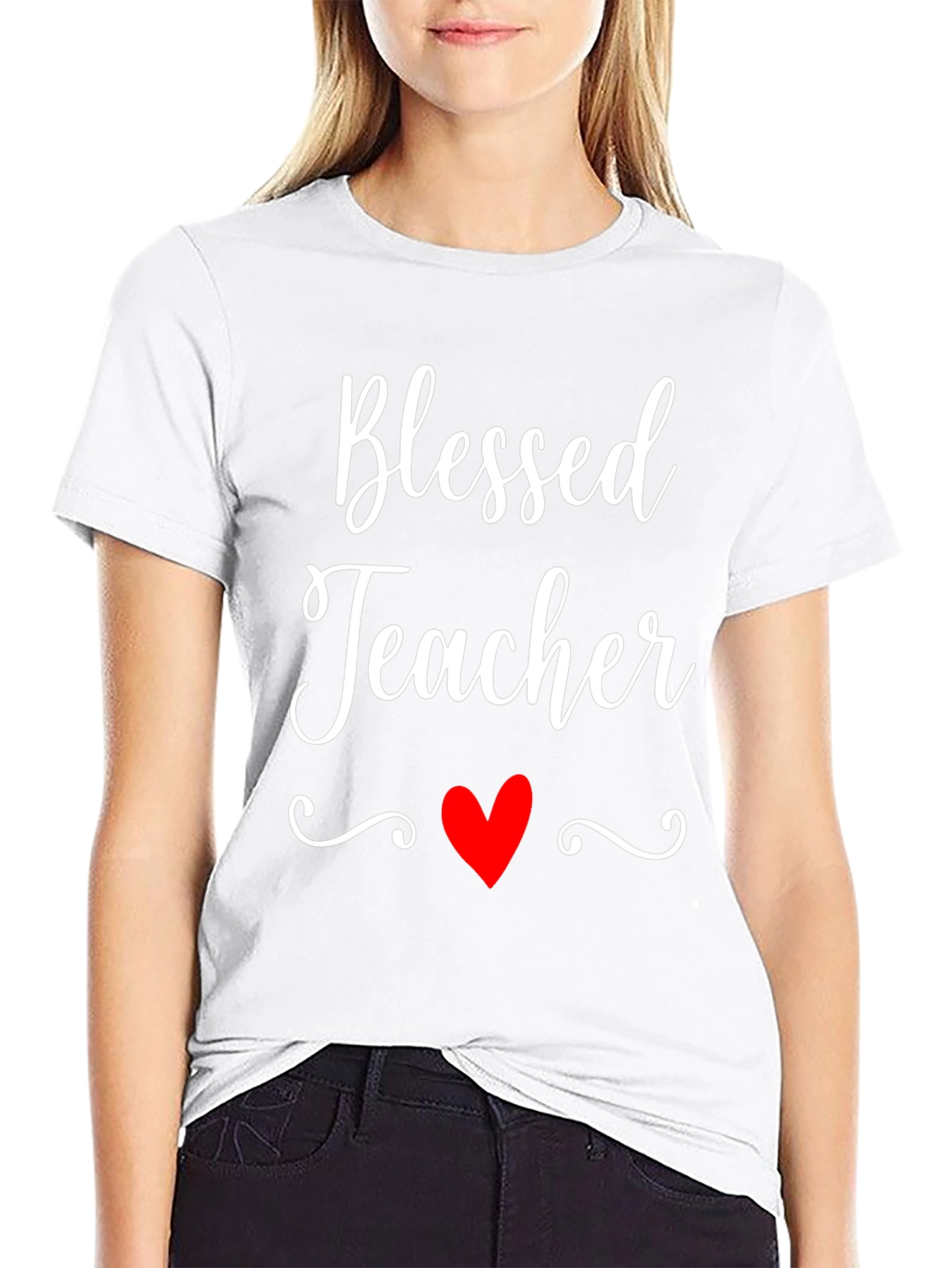Blessed Teacher Graphic T-Shirt - Black
