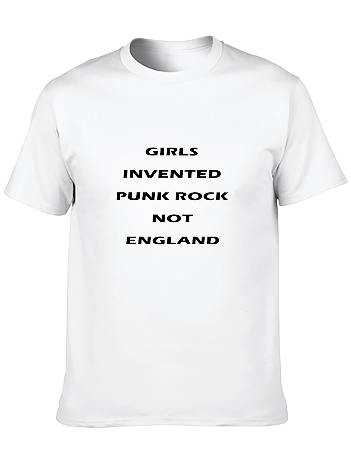 Girls Invented Punk Rock Tee - Black Graphic T-Shirt