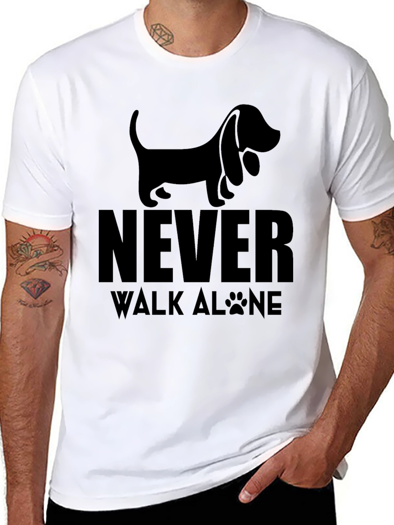 Never Walk Alone Dog T-Shirt