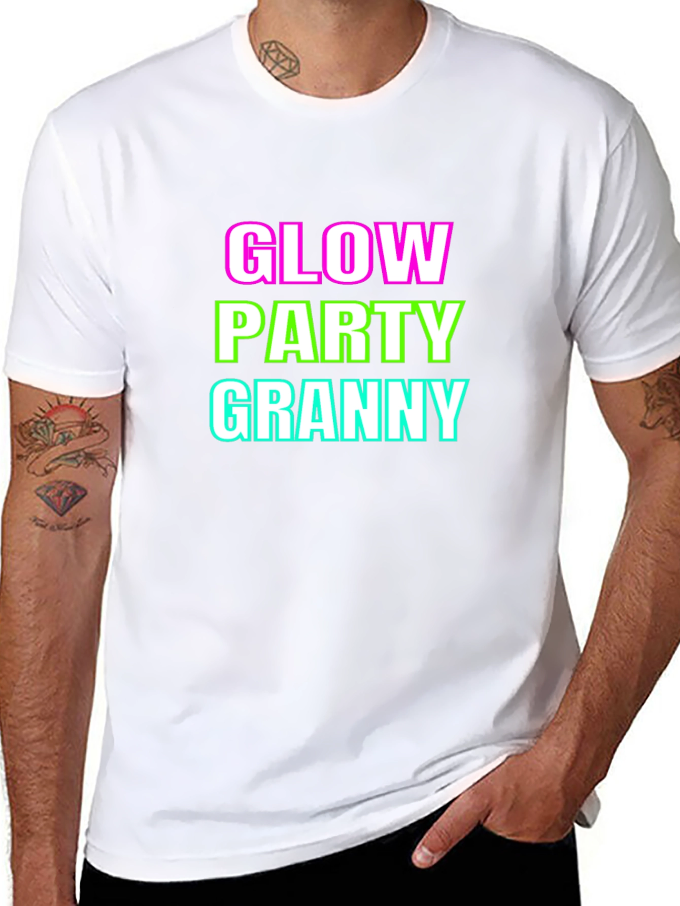 Glow Party Granny Graphic T-Shirt