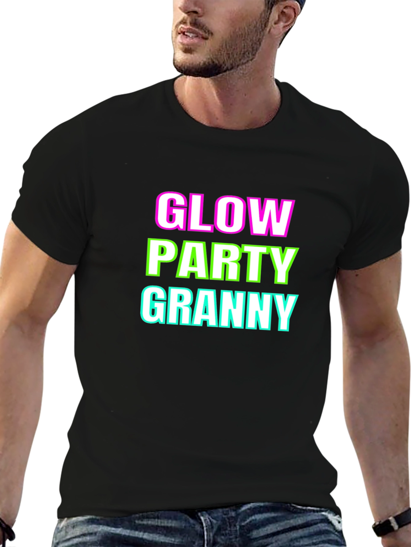 Glow Party Granny Graphic T-Shirt
