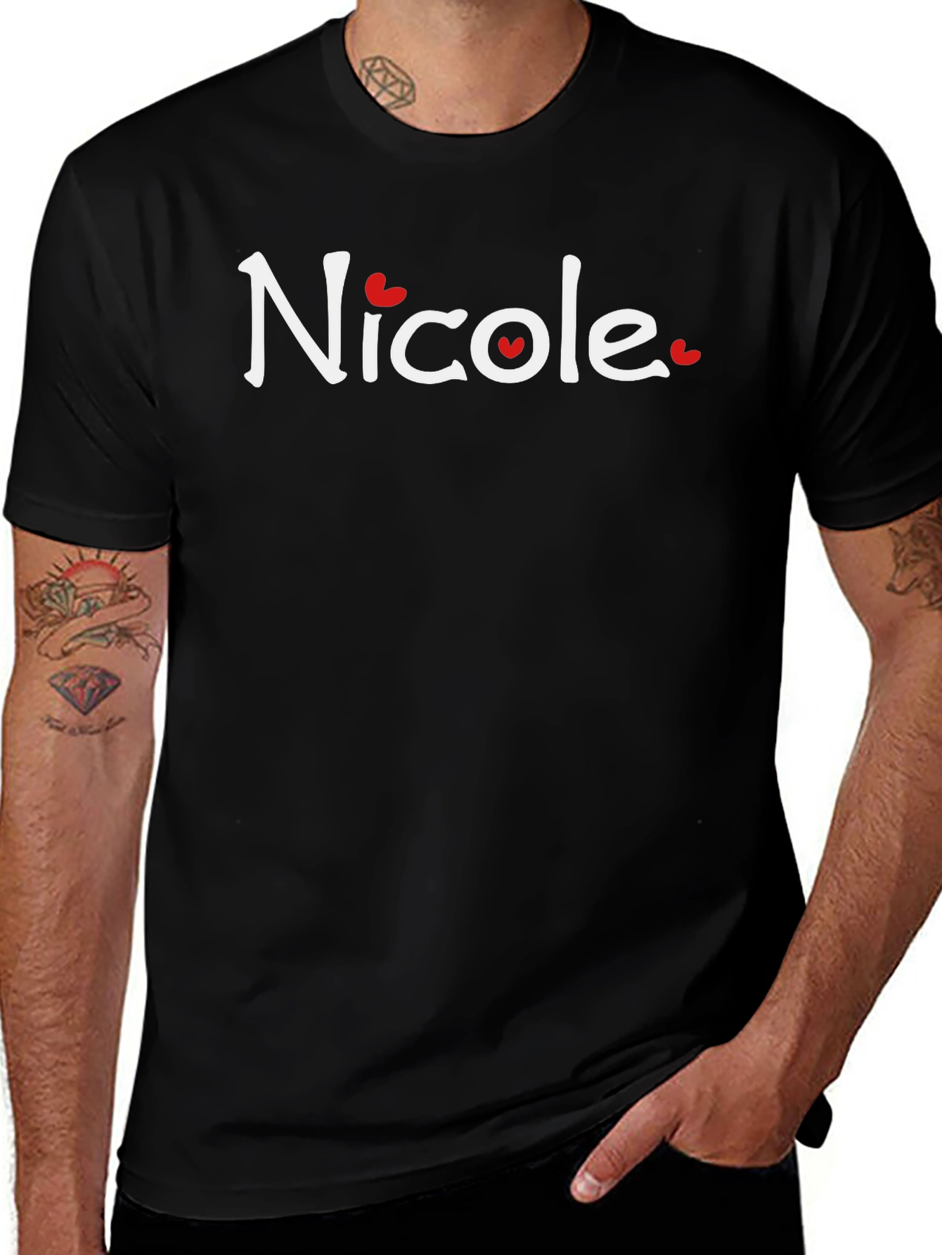Nicole Heart Graphic T-Shirt - Soft Cotton Blend