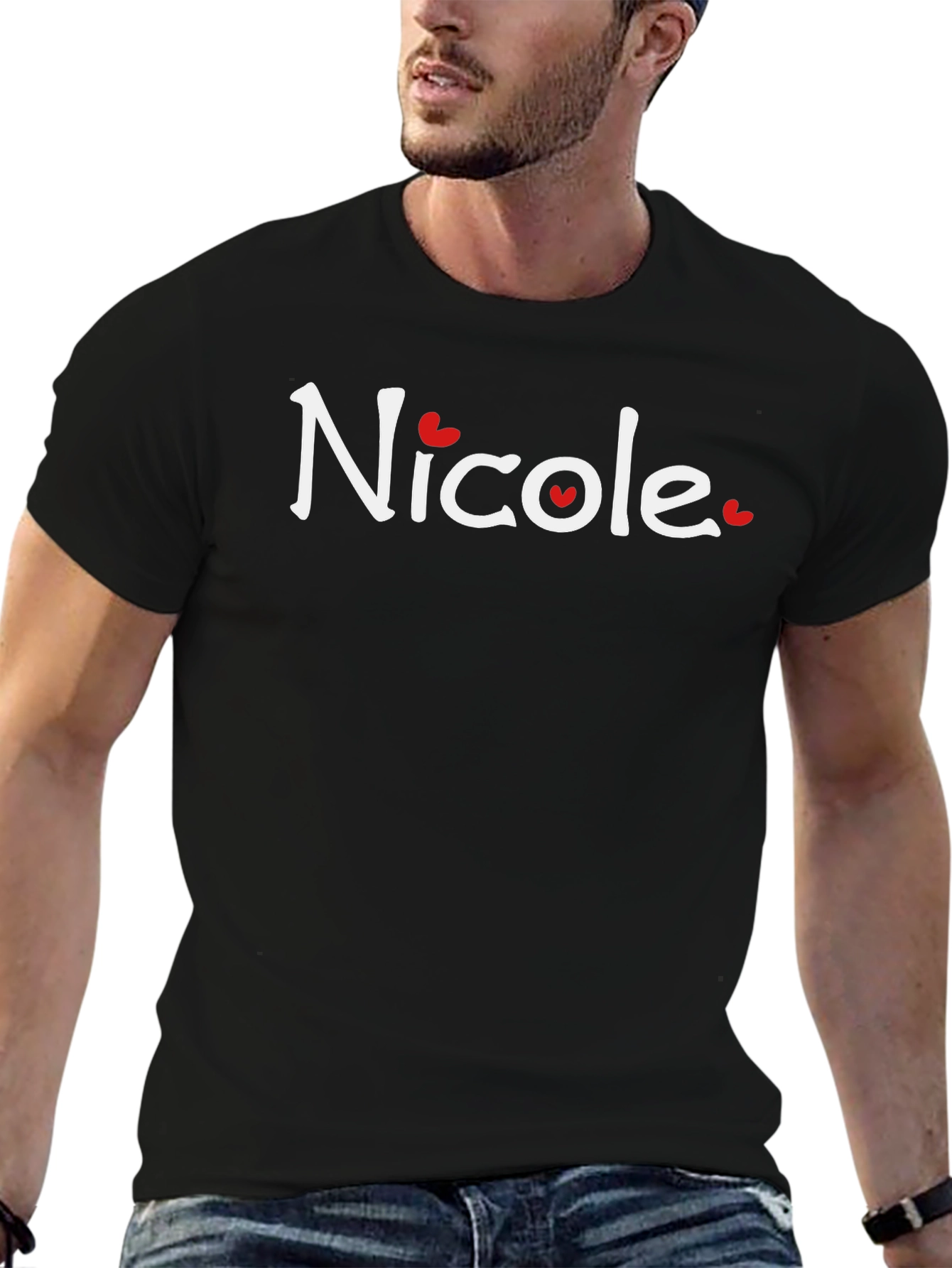 Nicole Heart Graphic T-Shirt - Soft Cotton Blend