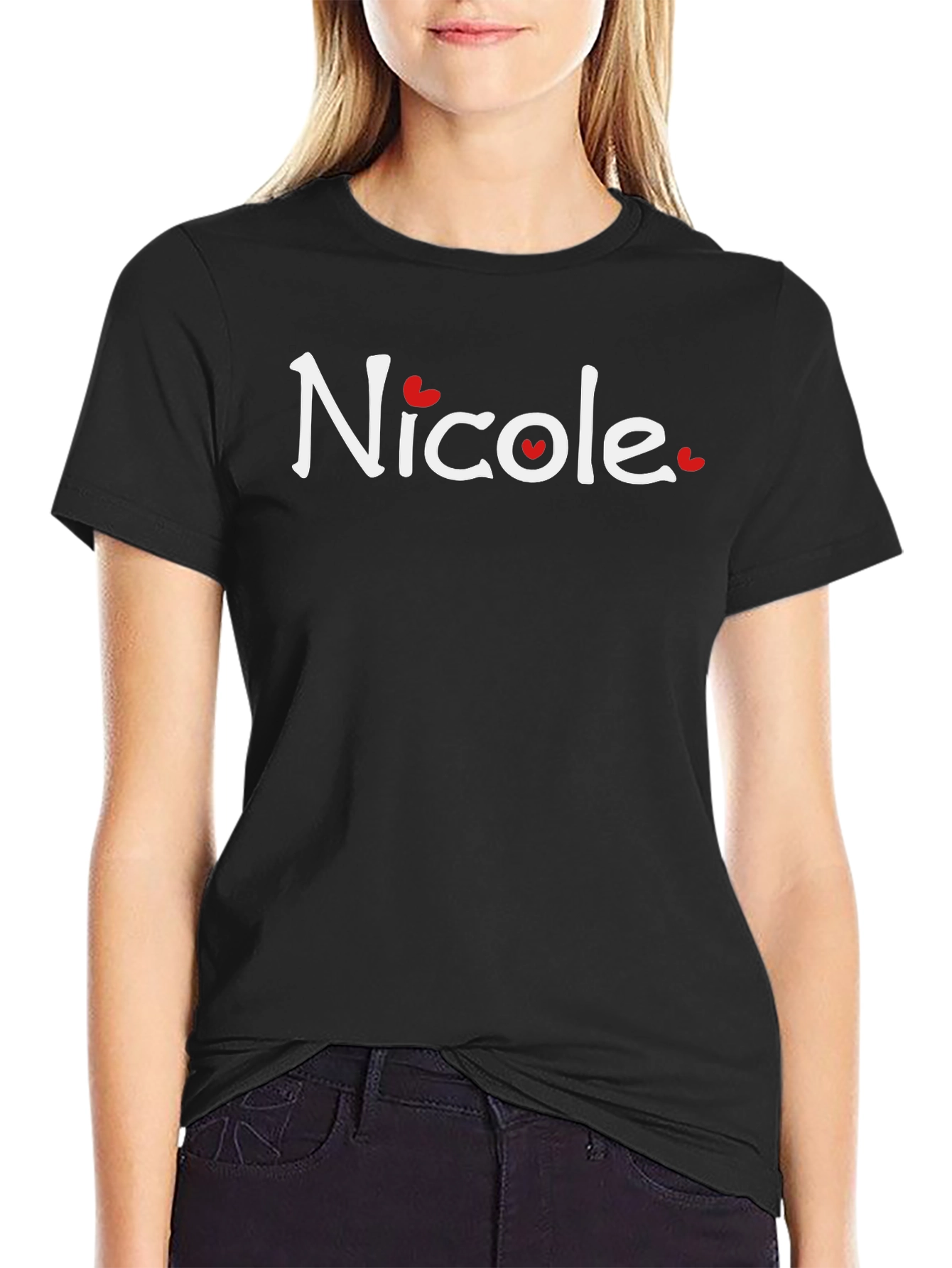 Nicole Heart Graphic T-Shirt - Soft Cotton Blend