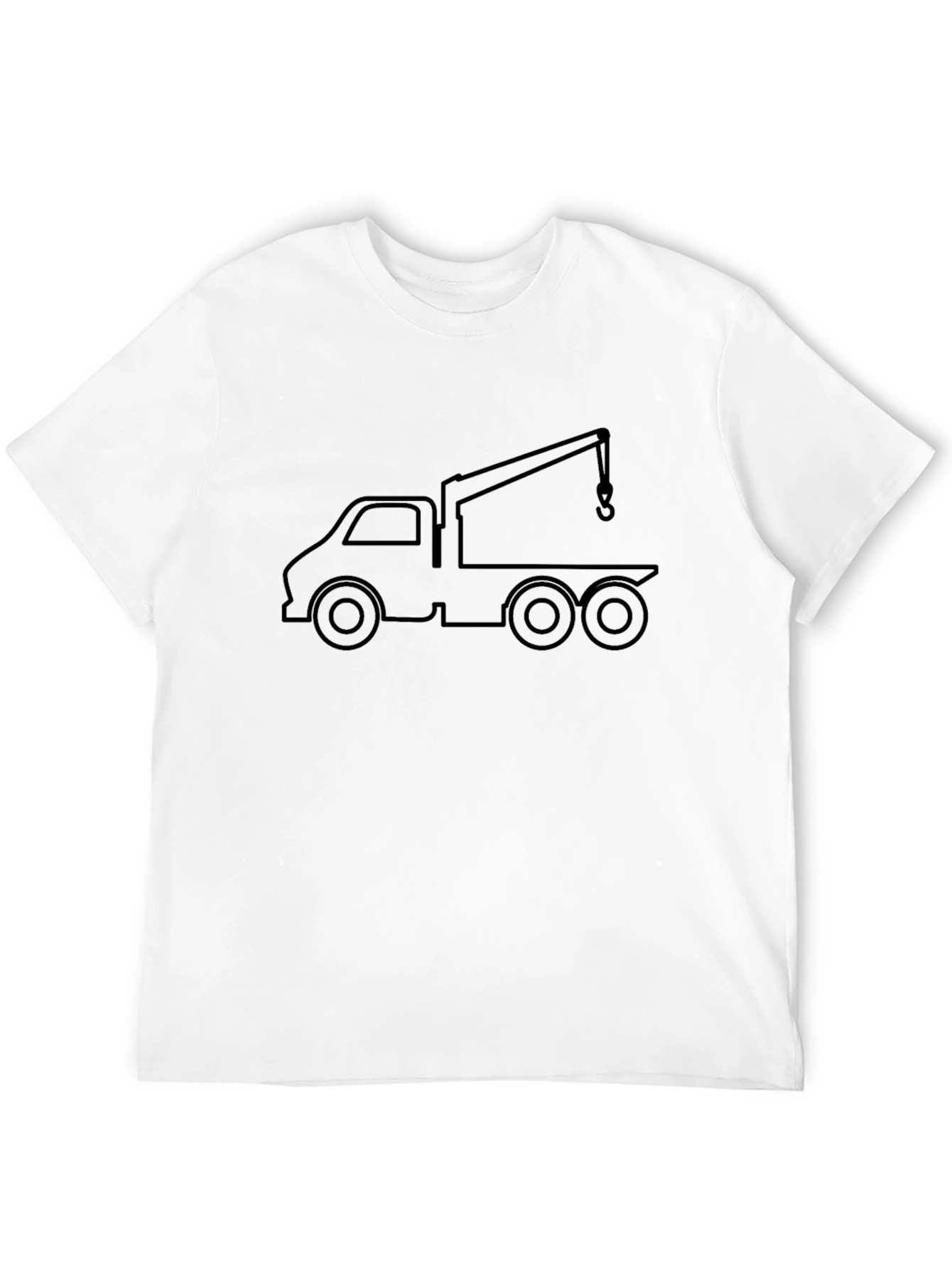 Black Tow Truck Graphic T-Shirt