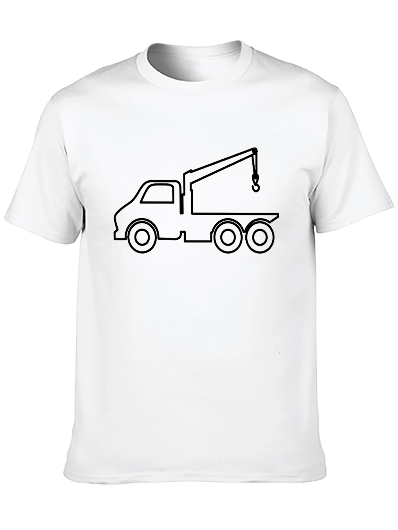 Black Tow Truck Graphic T-Shirt