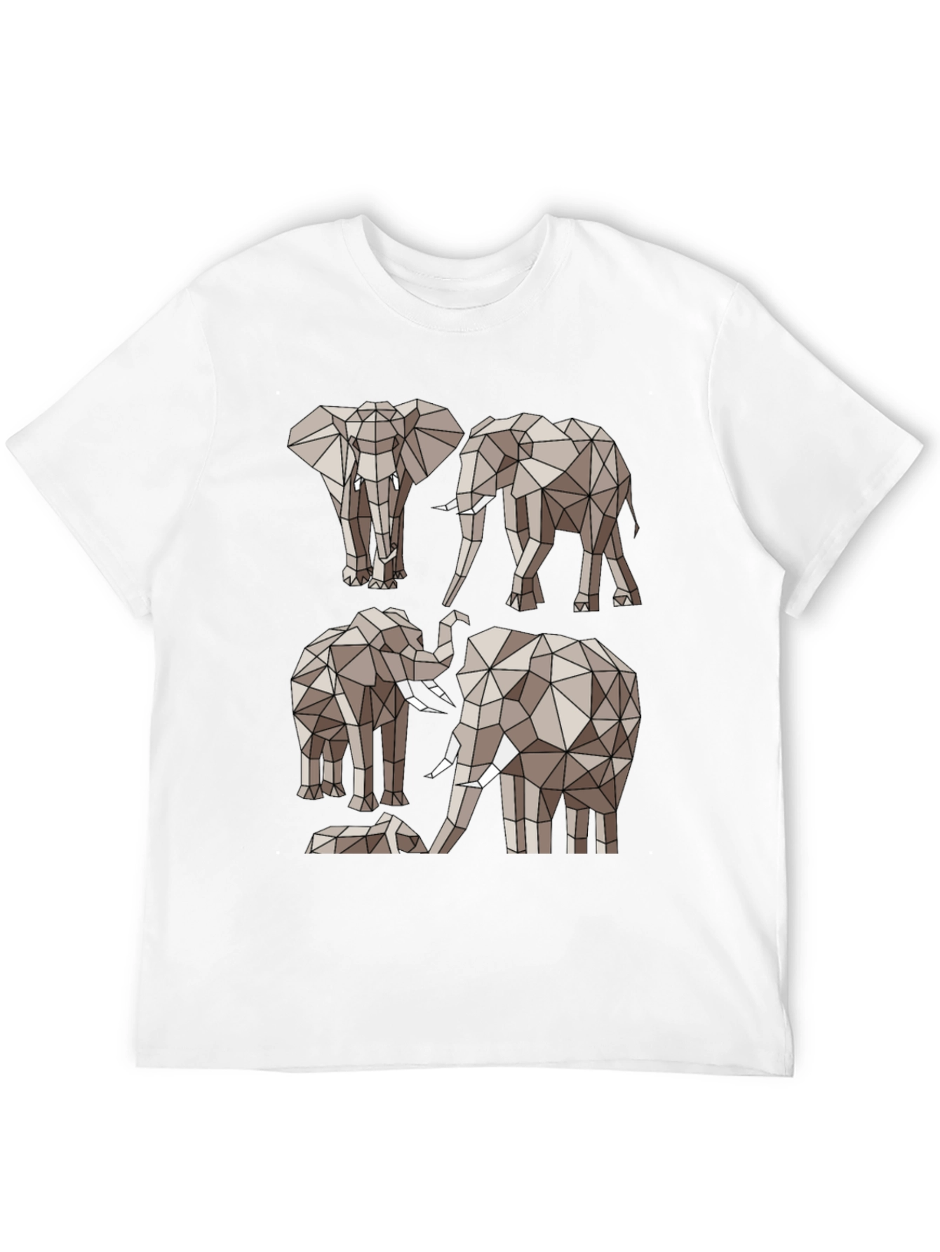 Geometric Elephant Tee - Modern Animal Print Shirt