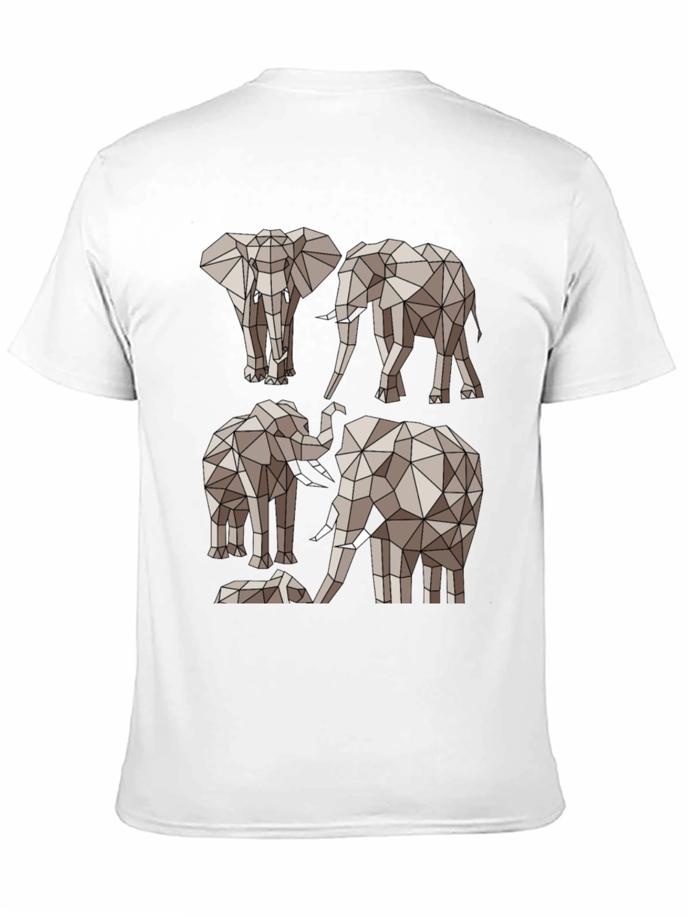 Geometric Elephant Tee - Modern Animal Print Shirt