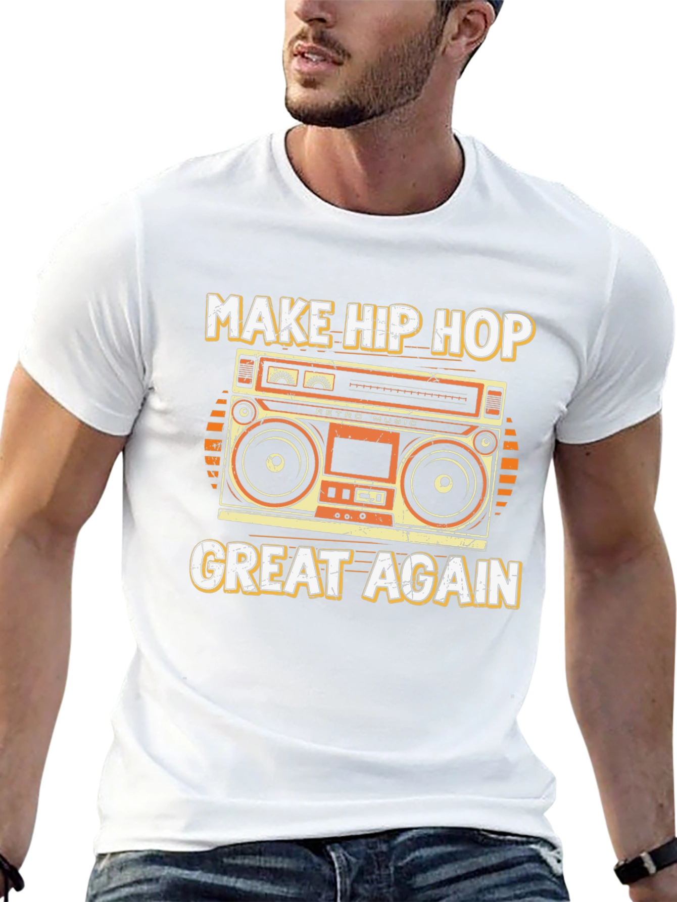 Retro Hip Hop Music Boombox T-Shirt