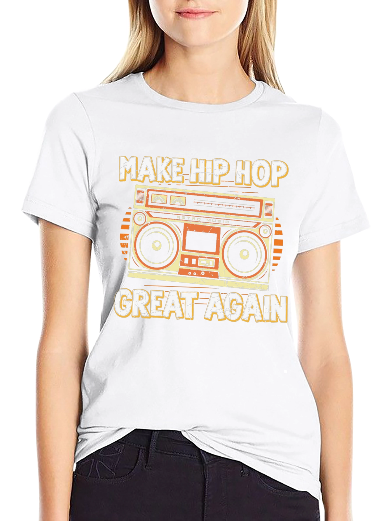 Retro Hip Hop Music Boombox T-Shirt