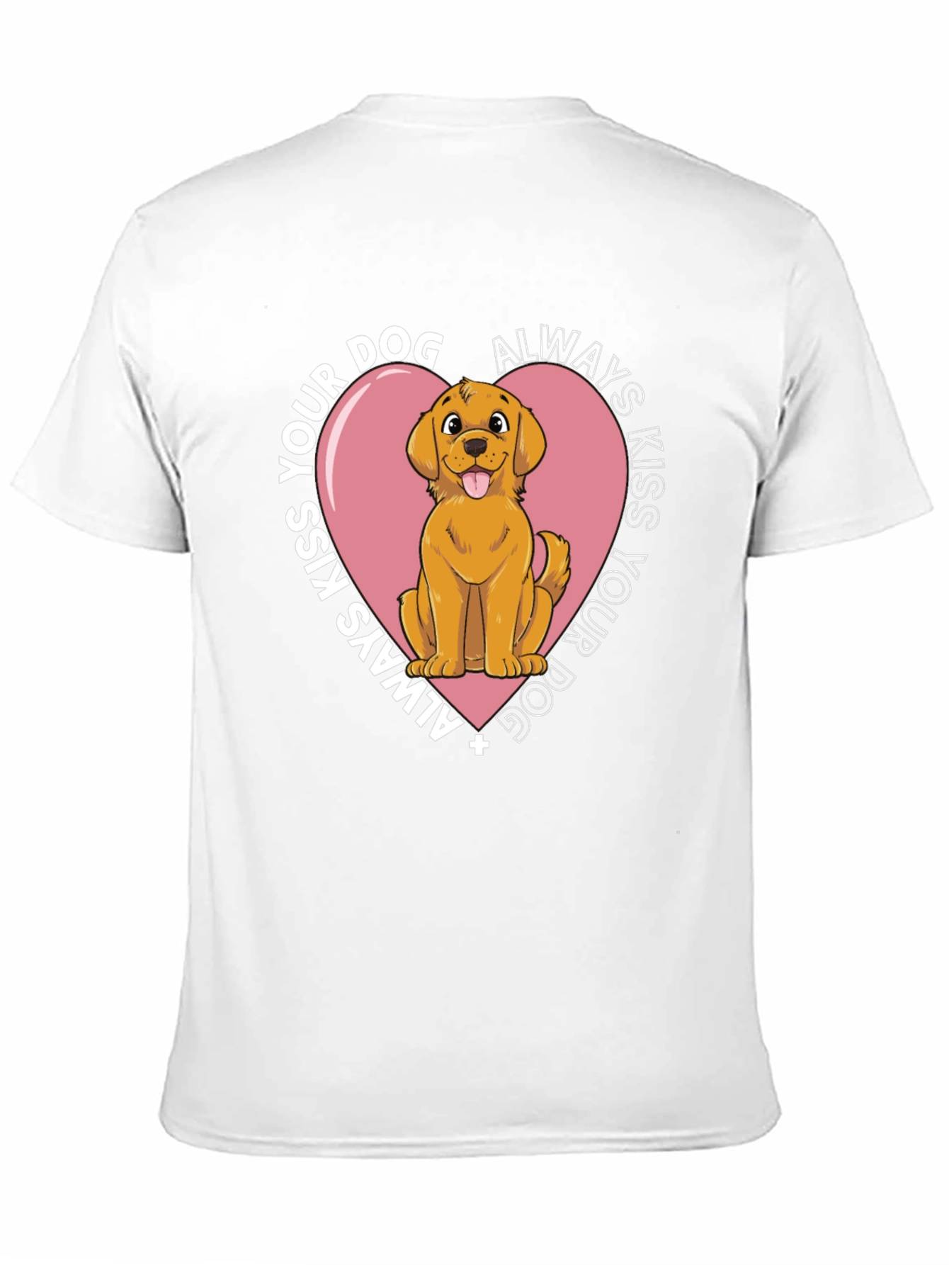 Always Kiss Your Dog T-Shirt - Black Cotton