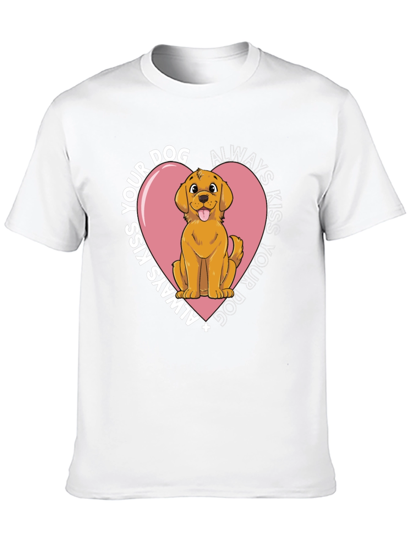 Always Kiss Your Dog T-Shirt - Black Cotton