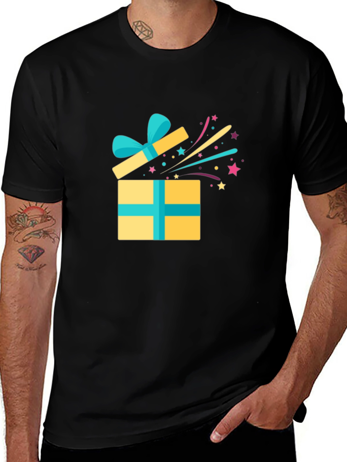Gift Box Graphic Tee - Celebration T-Shirt