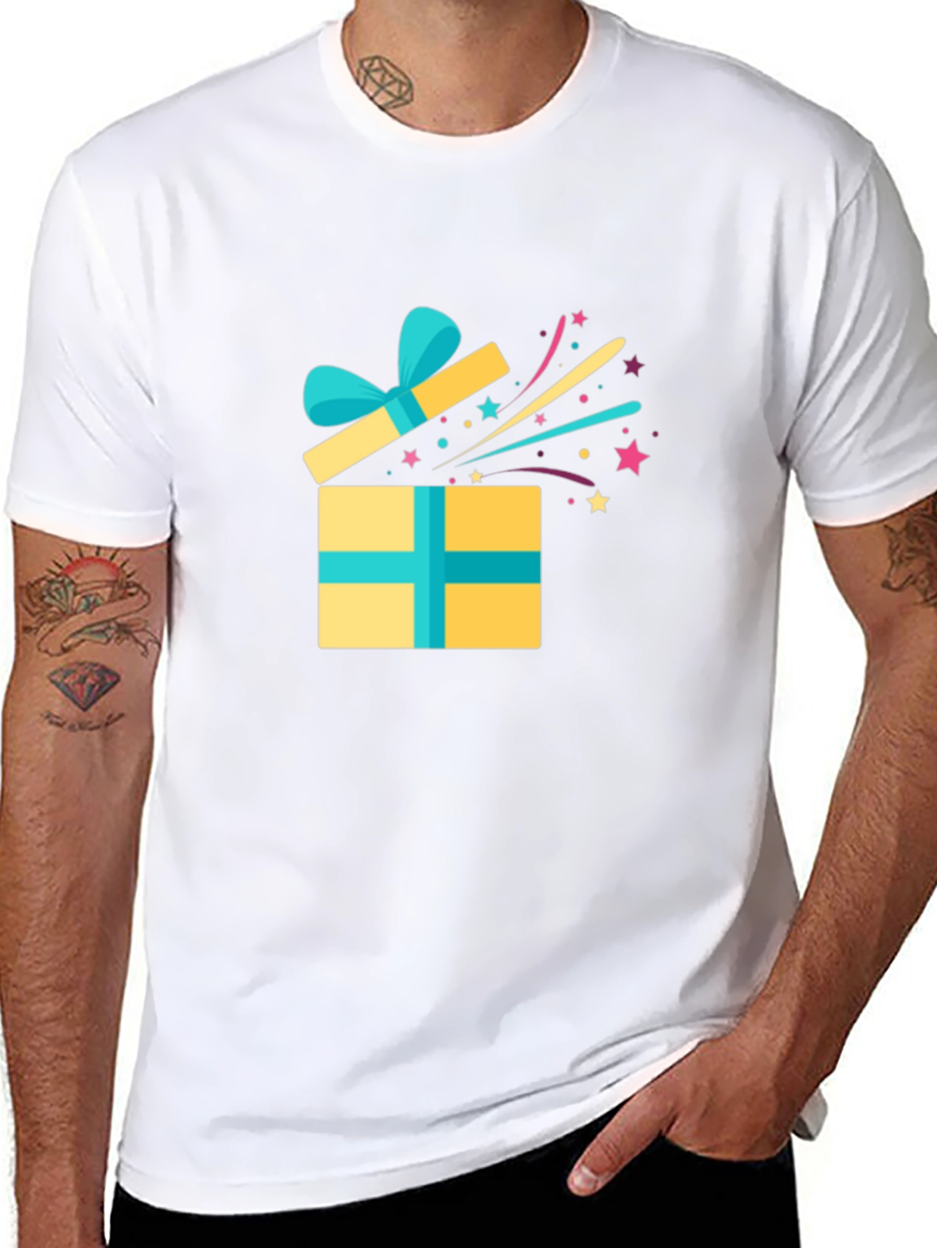 Gift Box Graphic Tee - Celebration T-Shirt