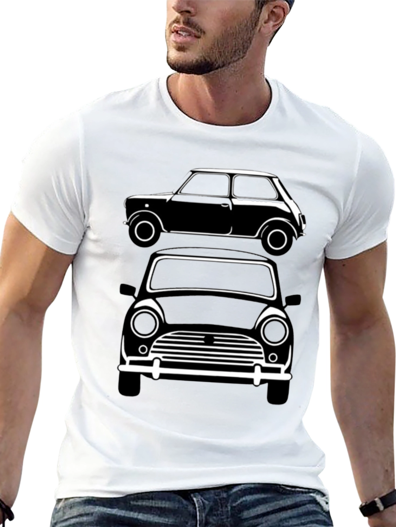Classic Mini Car T-Shirt - Black Graphic Tee