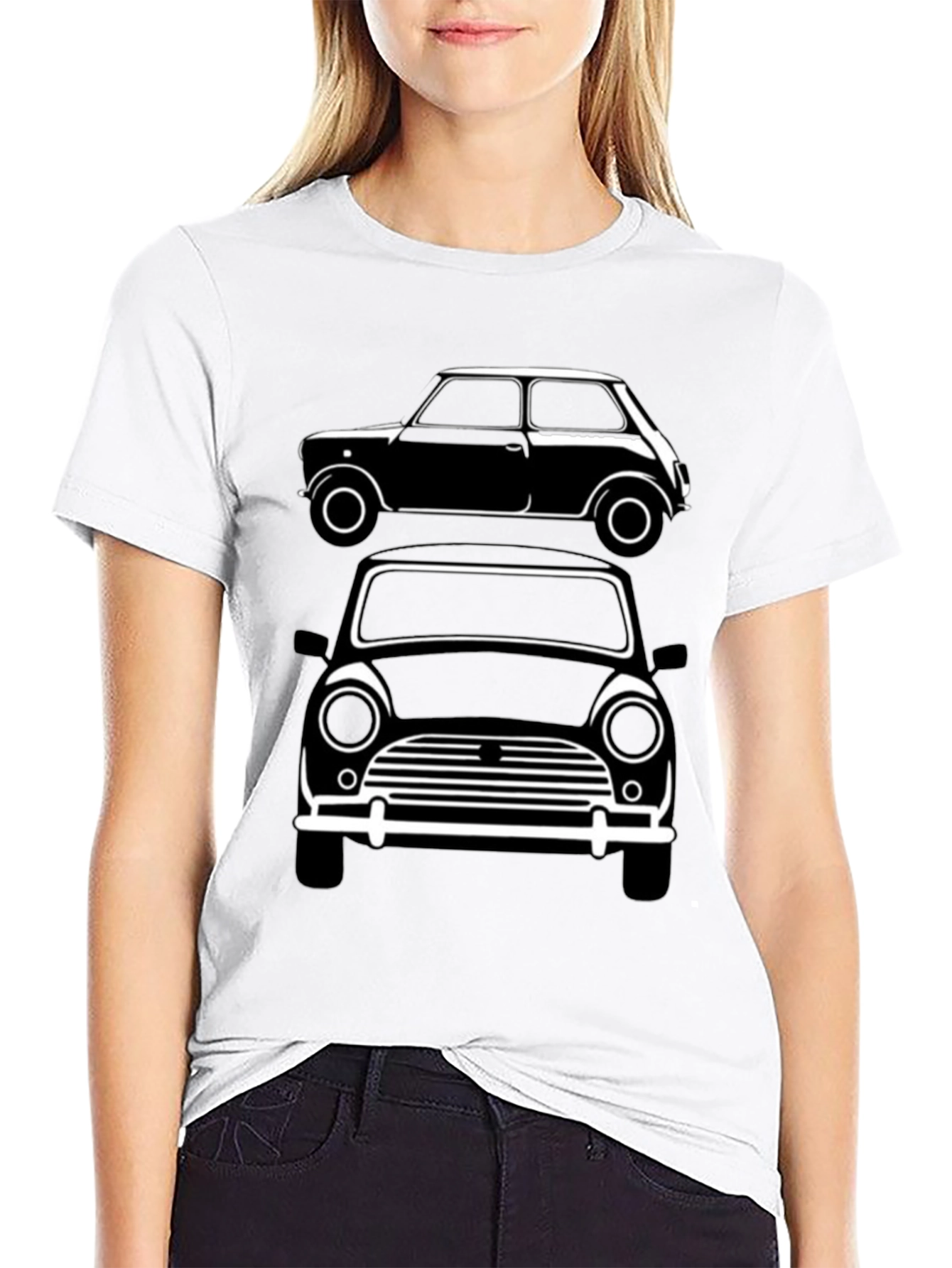 Classic Mini Car T-Shirt - Black Graphic Tee