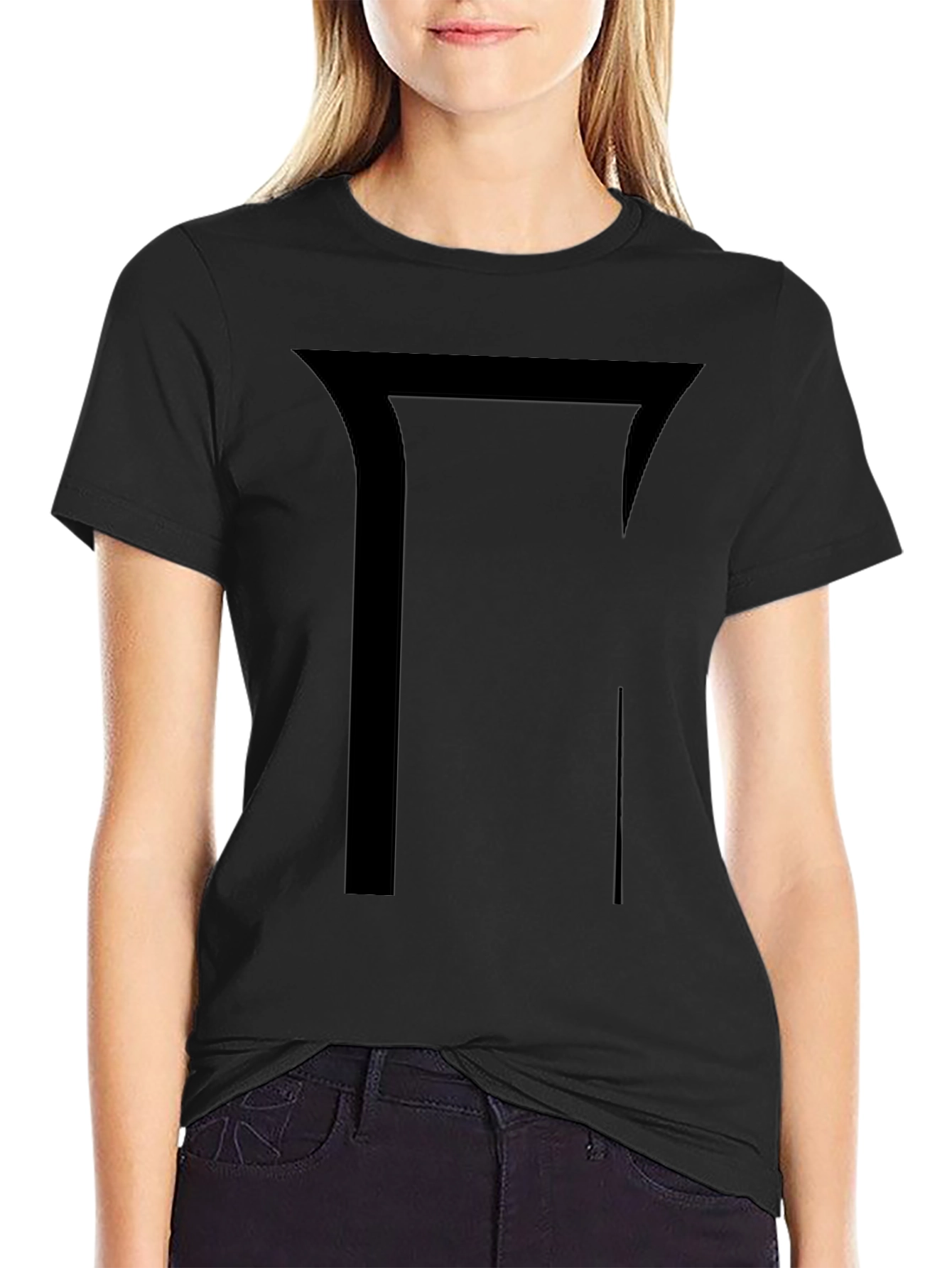 Geometric Graphic Black T-Shirt - Modern Design