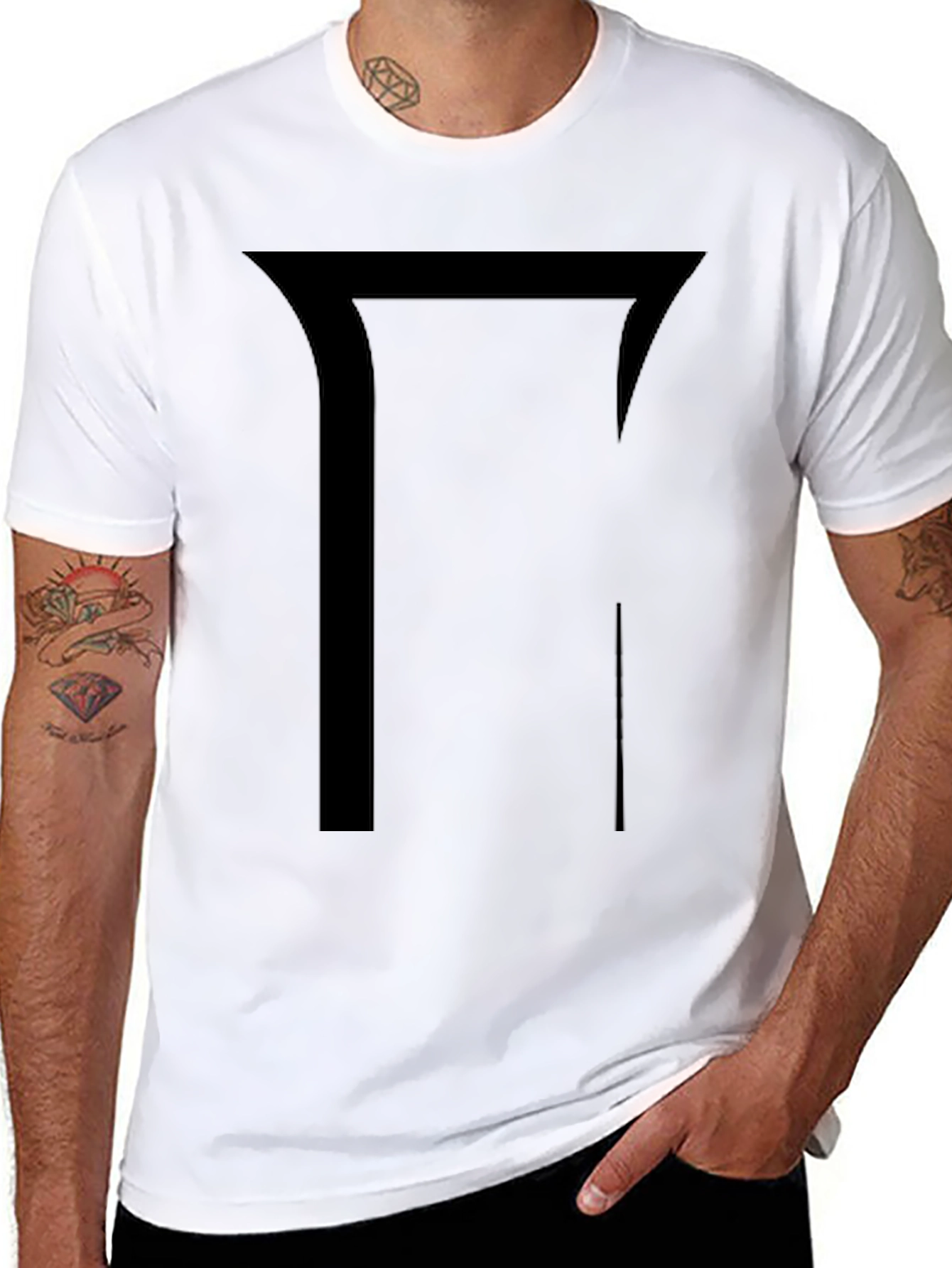 Geometric Graphic Black T-Shirt - Modern Design