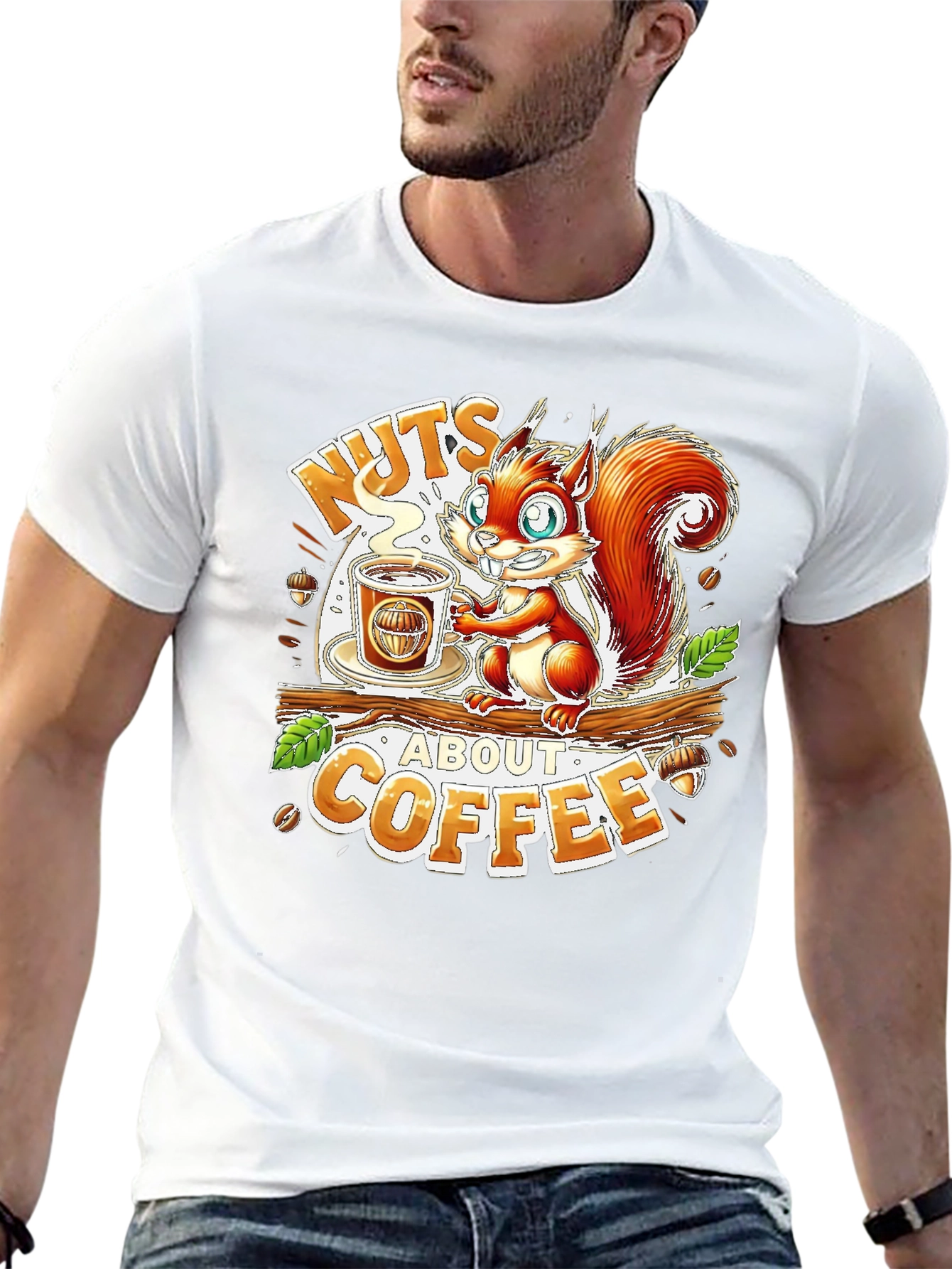 Nuts About Coffee Graphic T-Shirt