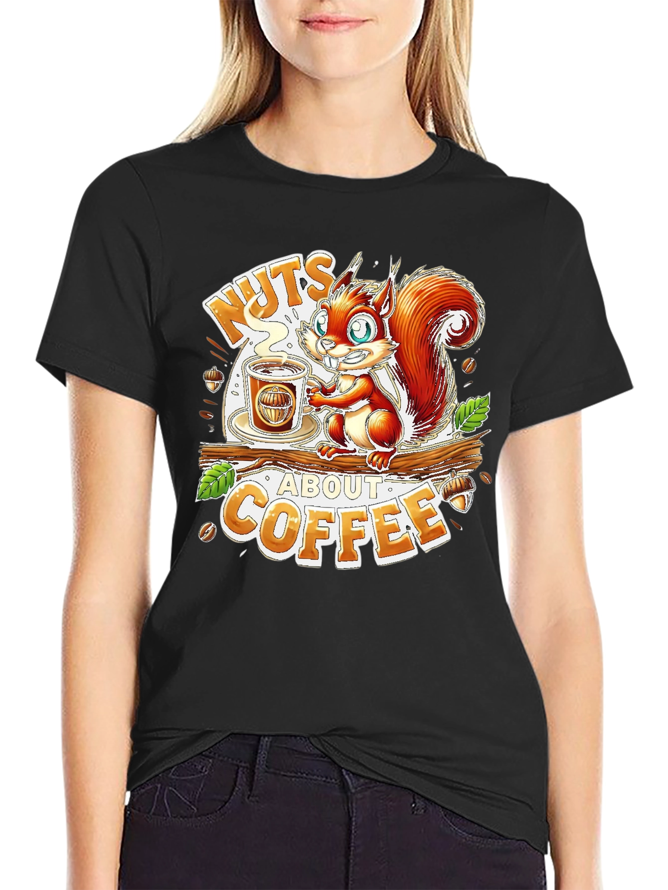 Nuts About Coffee Graphic T-Shirt