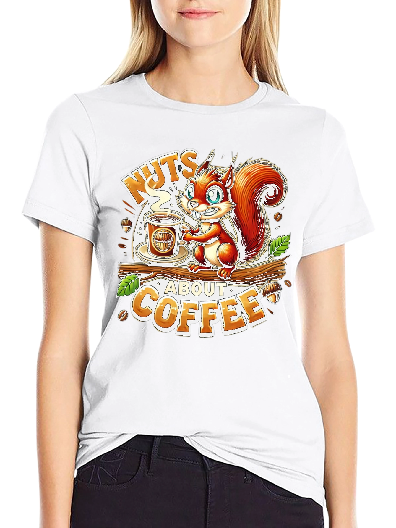 Nuts About Coffee Graphic T-Shirt