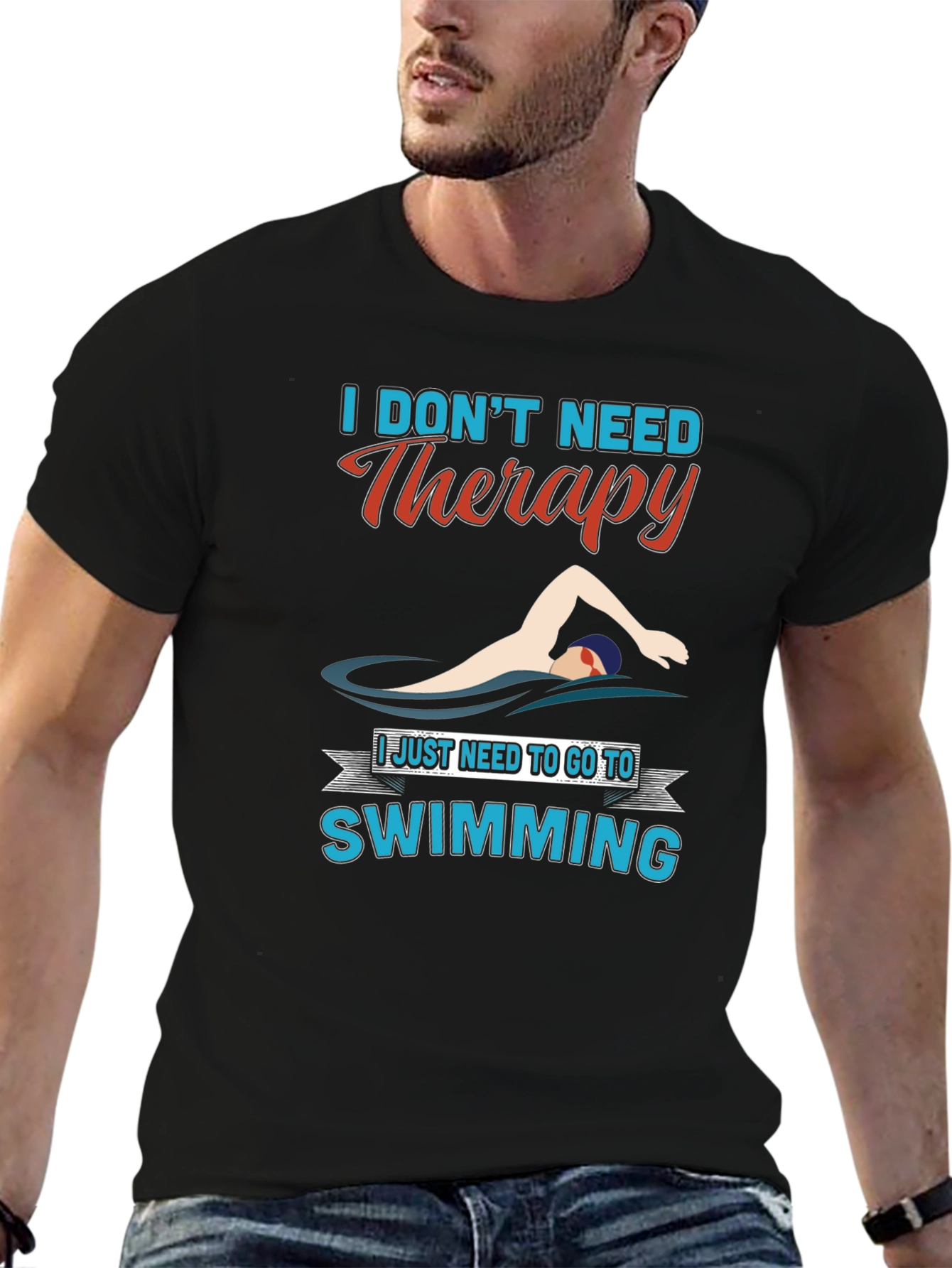 Swimming Therapy T-Shirt - Funny Swimmer Gift