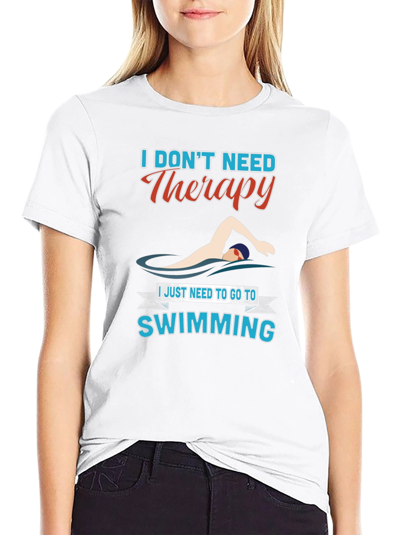Swimming Therapy T-Shirt - Funny Swimmer Gift