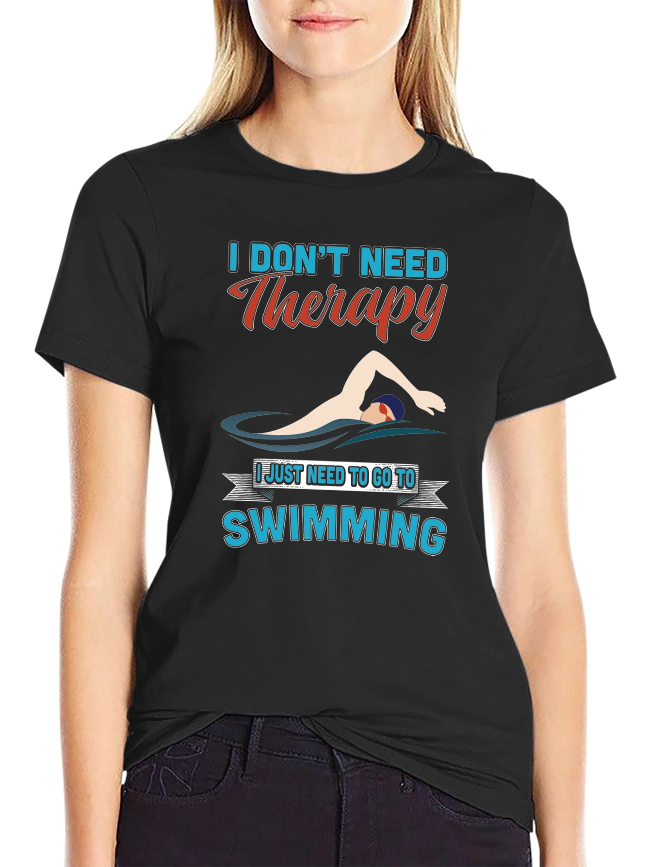 Swimming Therapy T-Shirt - Funny Swimmer Gift