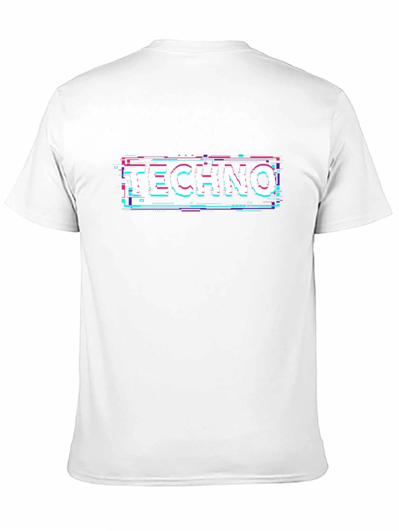 Techno Glitch Black T-Shirt Cool Graphic Tee