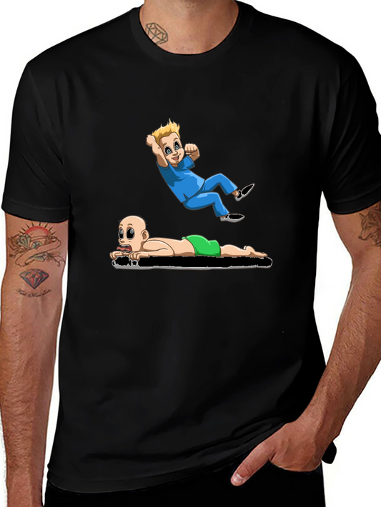 Cartoon Babies Black T-Shirt