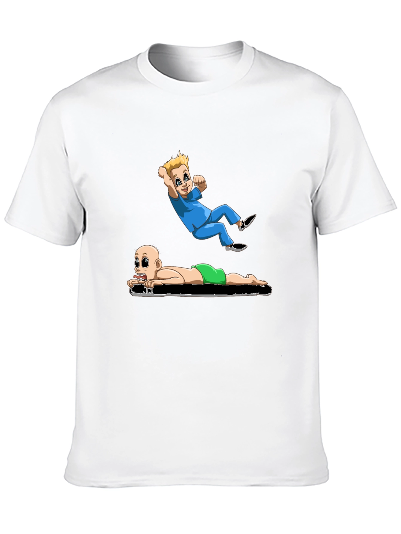 Cartoon Babies Black T-Shirt