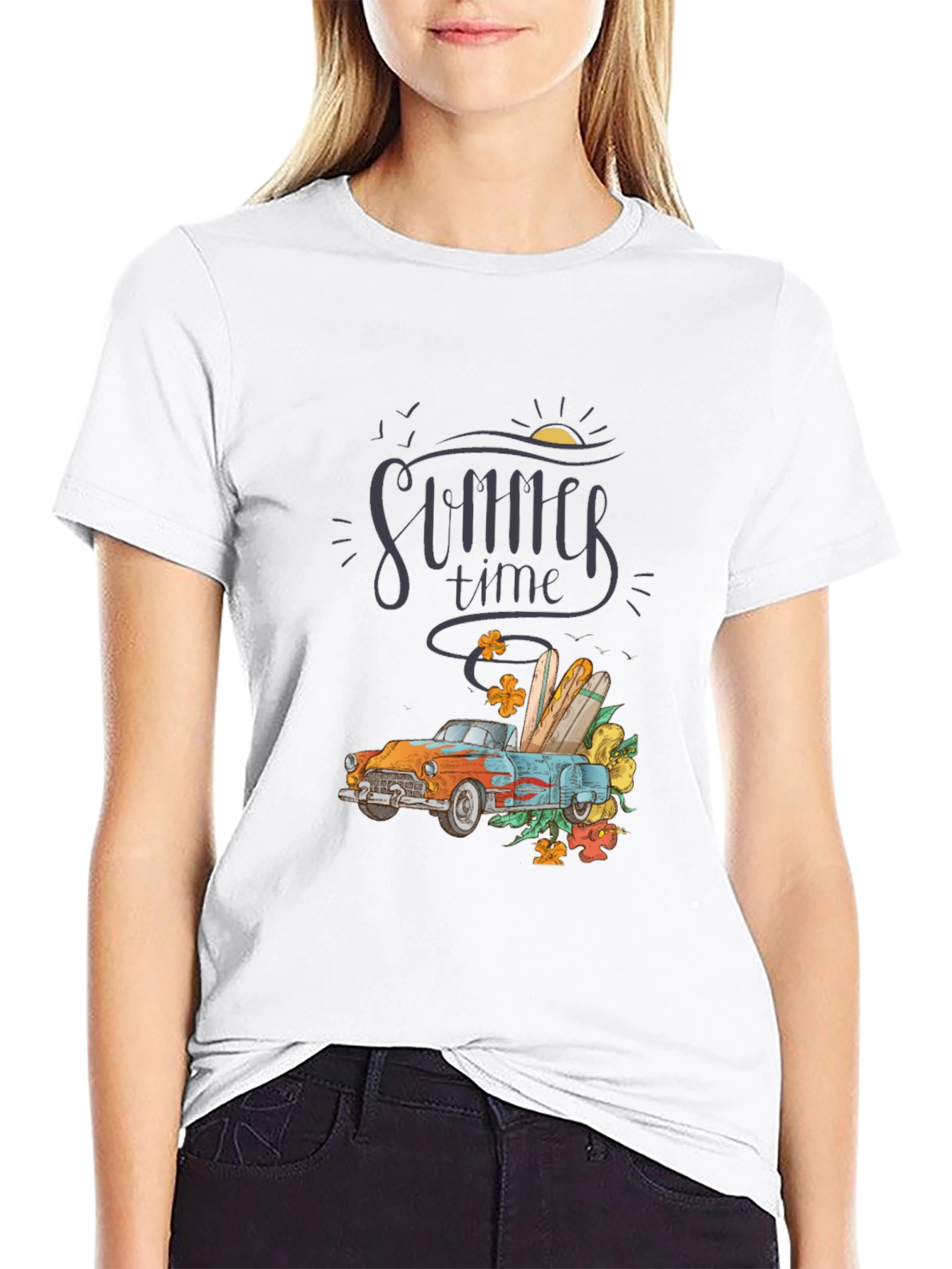 Summer Time Car Graphic T-Shirt