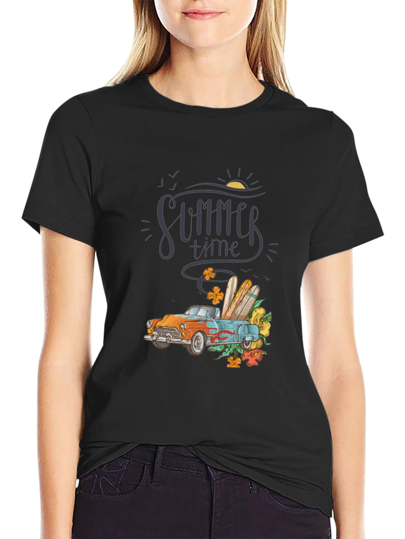 Summer Time Car Graphic T-Shirt