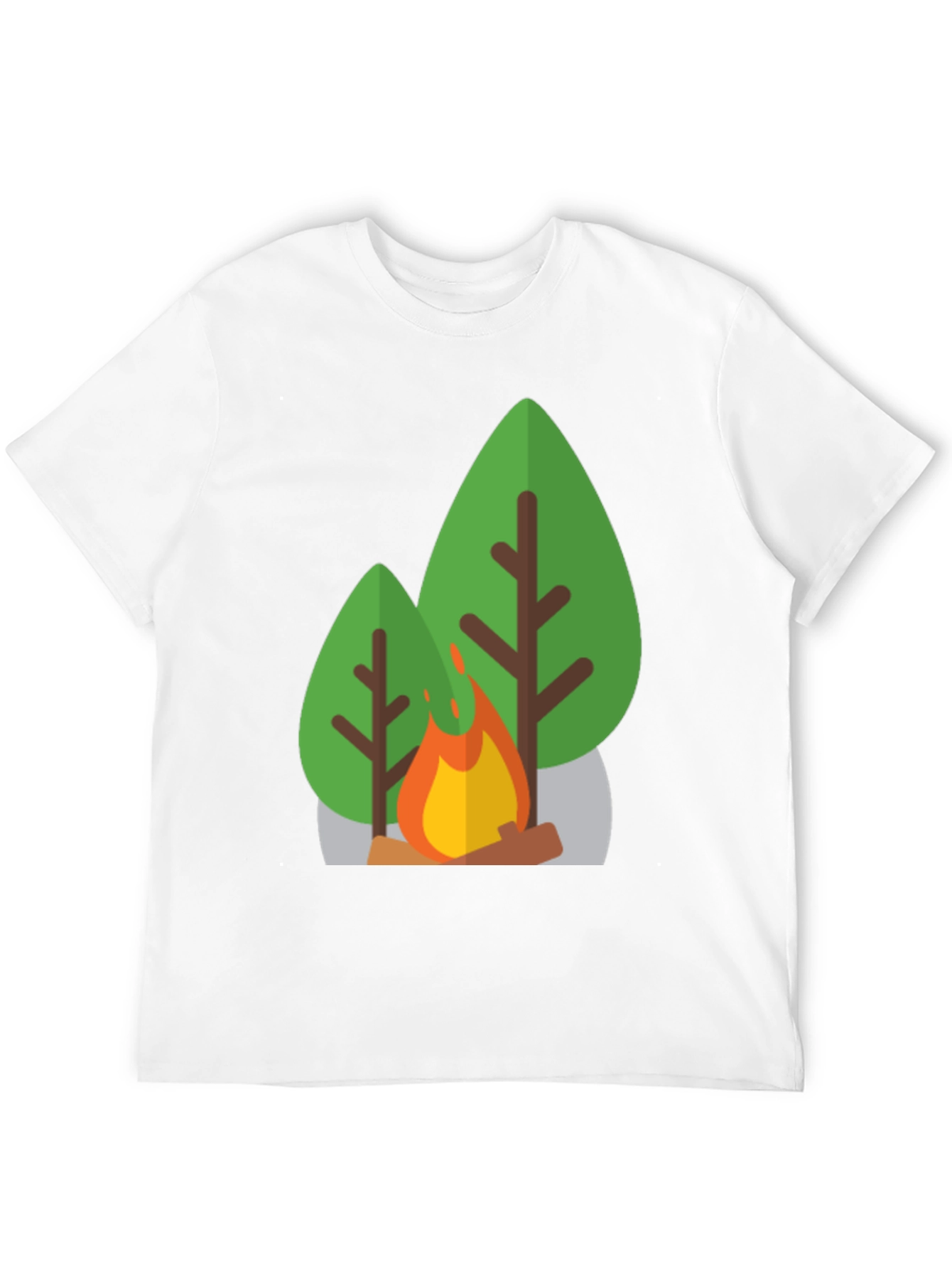 Campfire Graphic Tee - Black Casual T-Shirt