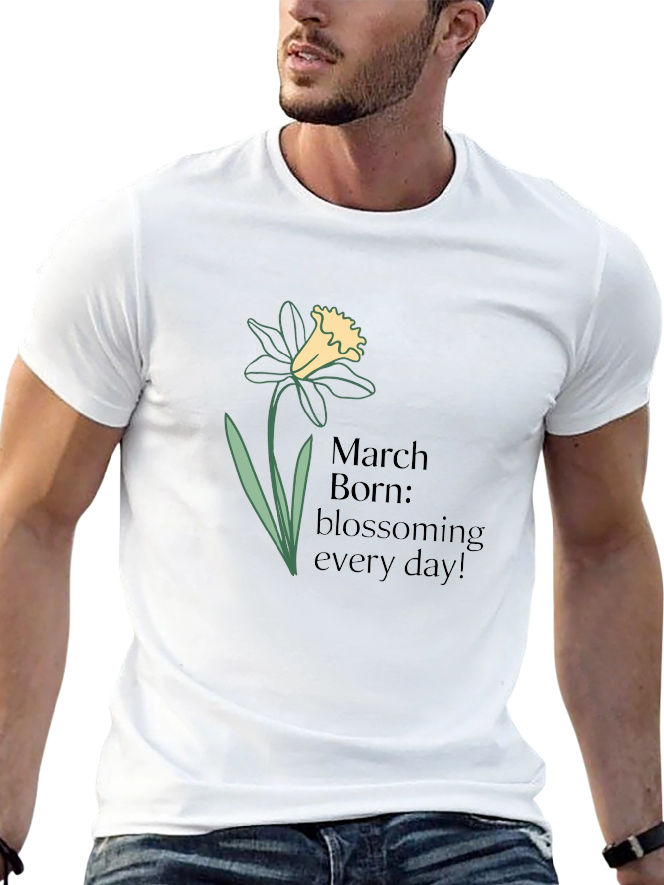 March Birthday Daffodil T-Shirt - Blossoming Everyday