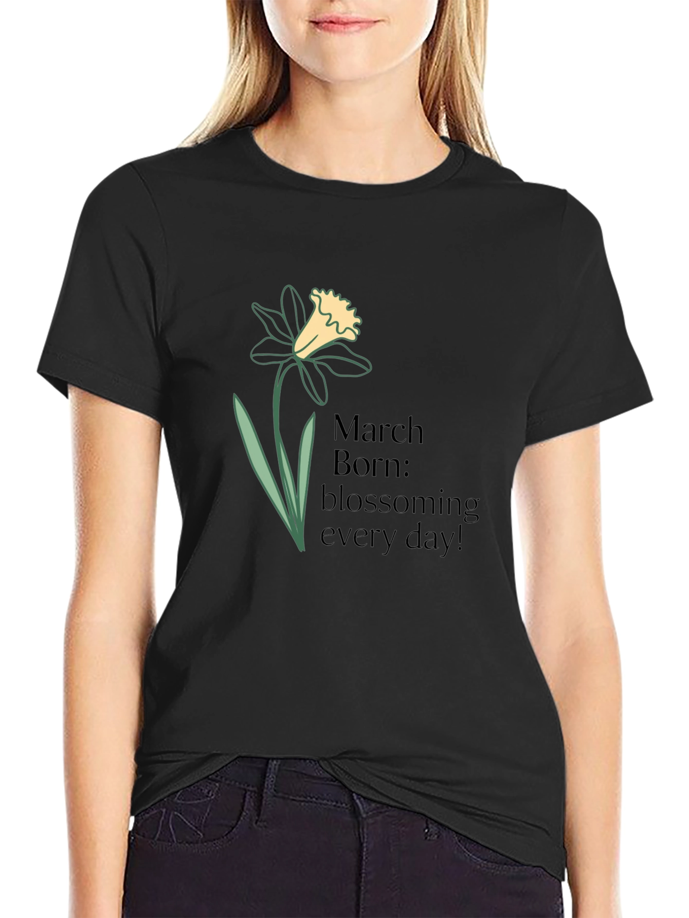 March Birthday Daffodil T-Shirt - Blossoming Everyday