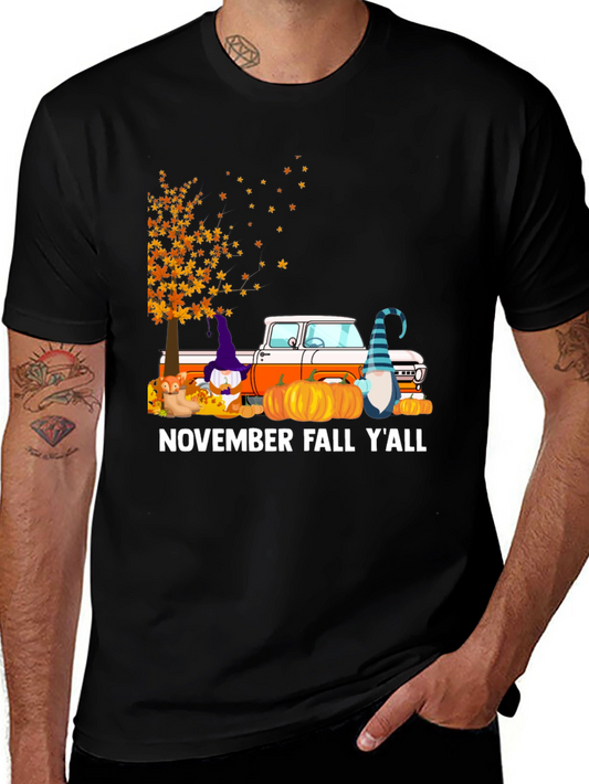 Fall Gnome Truck Graphic Tee