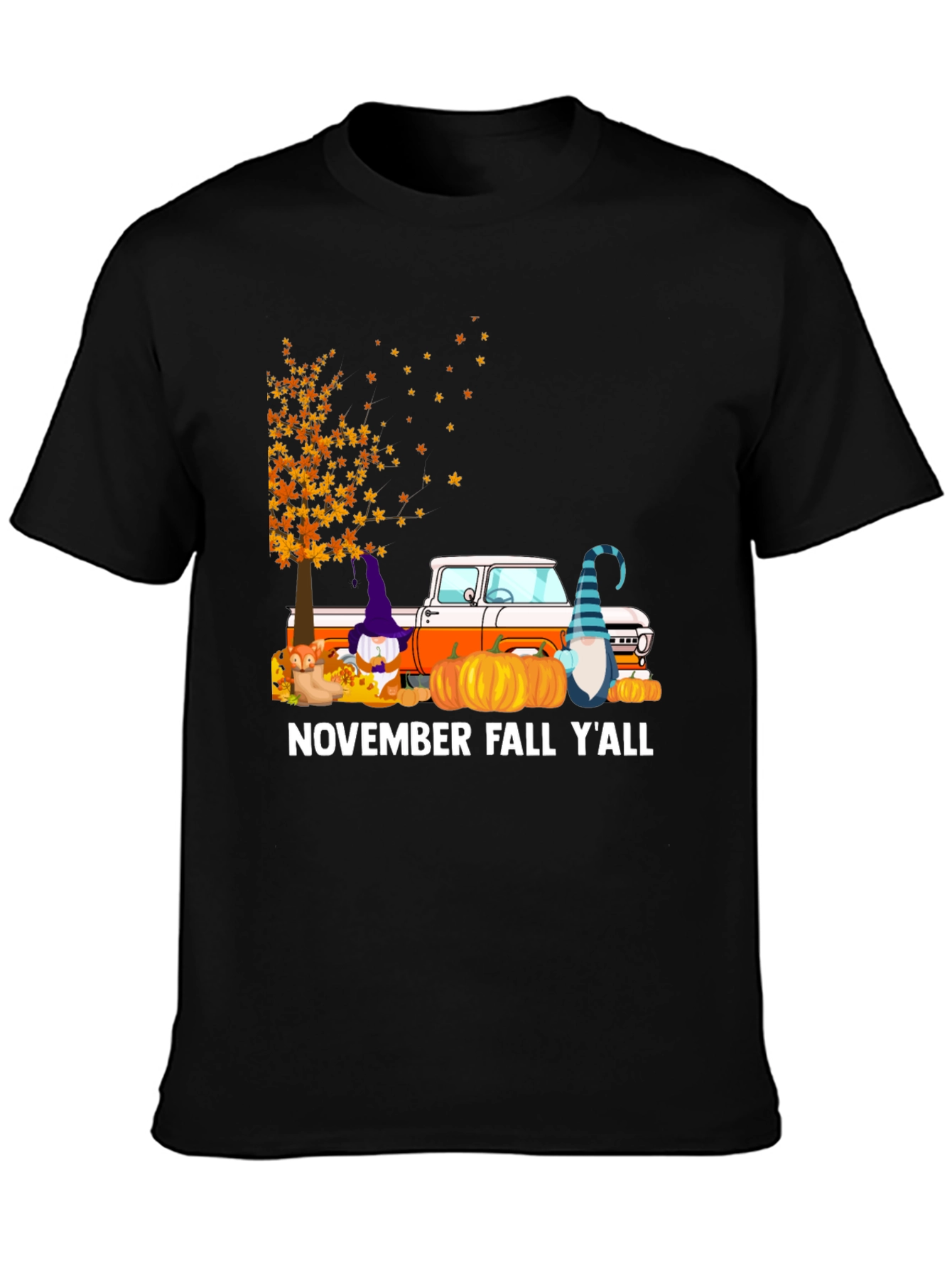 Fall Gnome Truck Graphic Tee