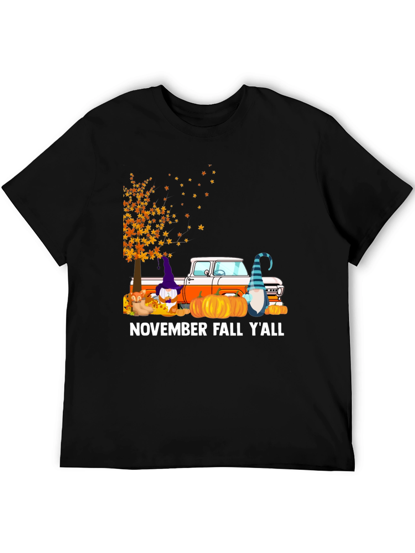 Fall Gnome Truck Graphic Tee