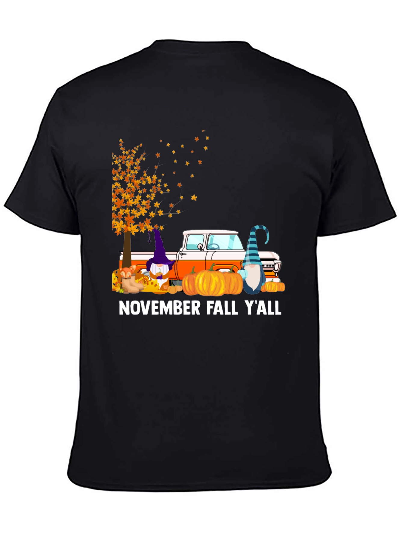 Fall Gnome Truck Graphic Tee